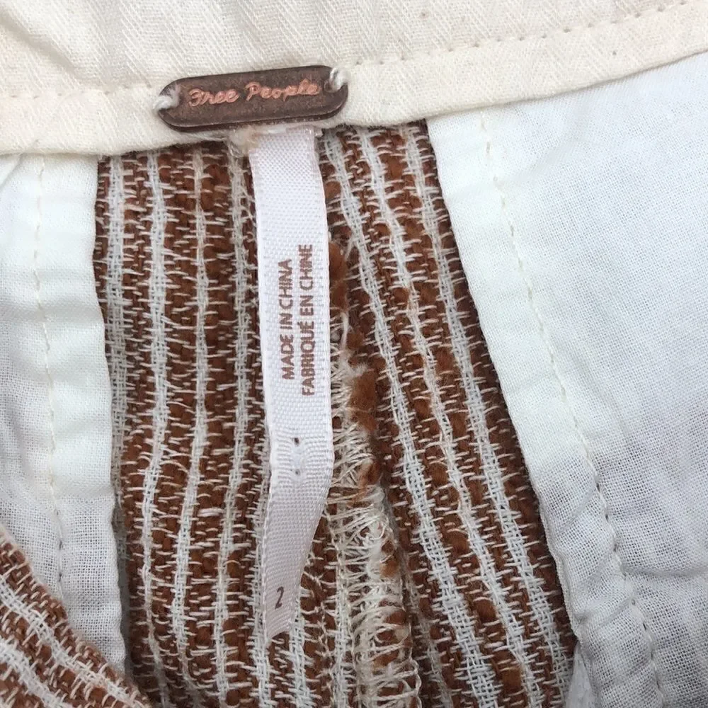 Free People light at sunrise cotton cropped drawstring pants